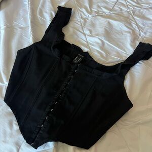 Forever 21 black corset/crop top